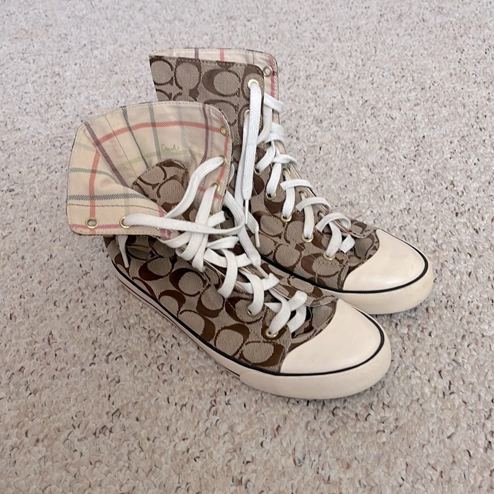Coach Bonney Fold-Over High Top Sneakers (Size 8)